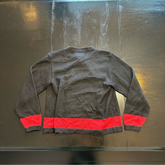 Vintage Alpaca Style Small Blue and Red Knit Cardigan Made In Bolivia 90s y2k - Picture 7 of 7